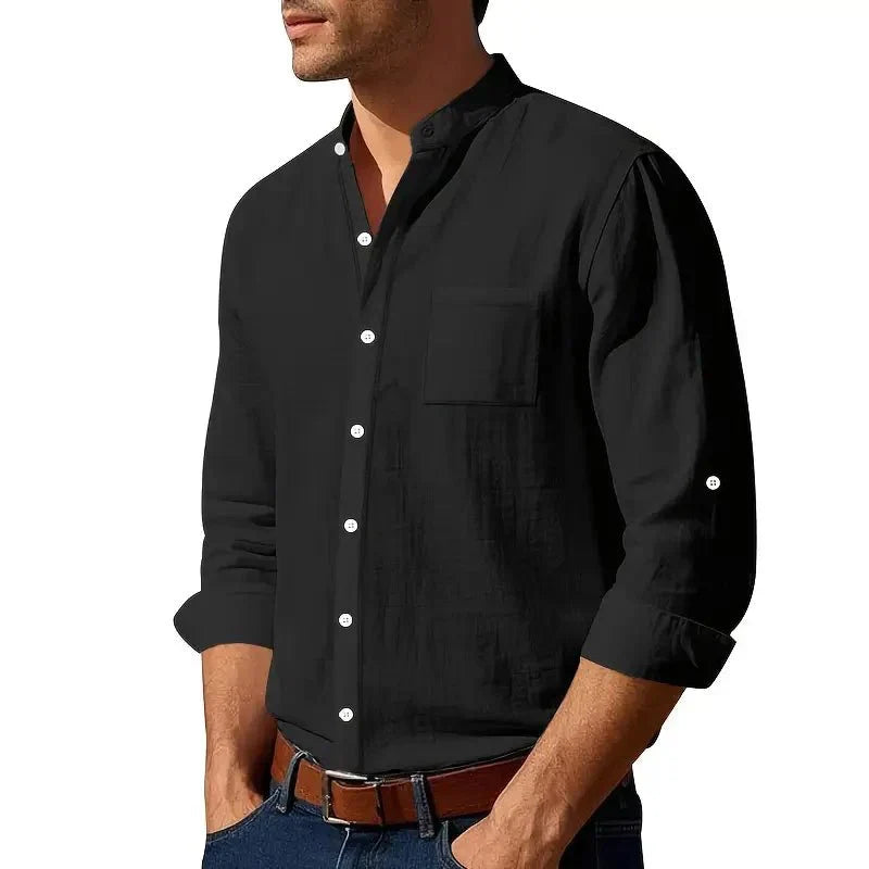 [BUY 1 GET 1 FREE] Santorini Premium Men’s Linen Shirts + FREE Exclusive Watch Gift
