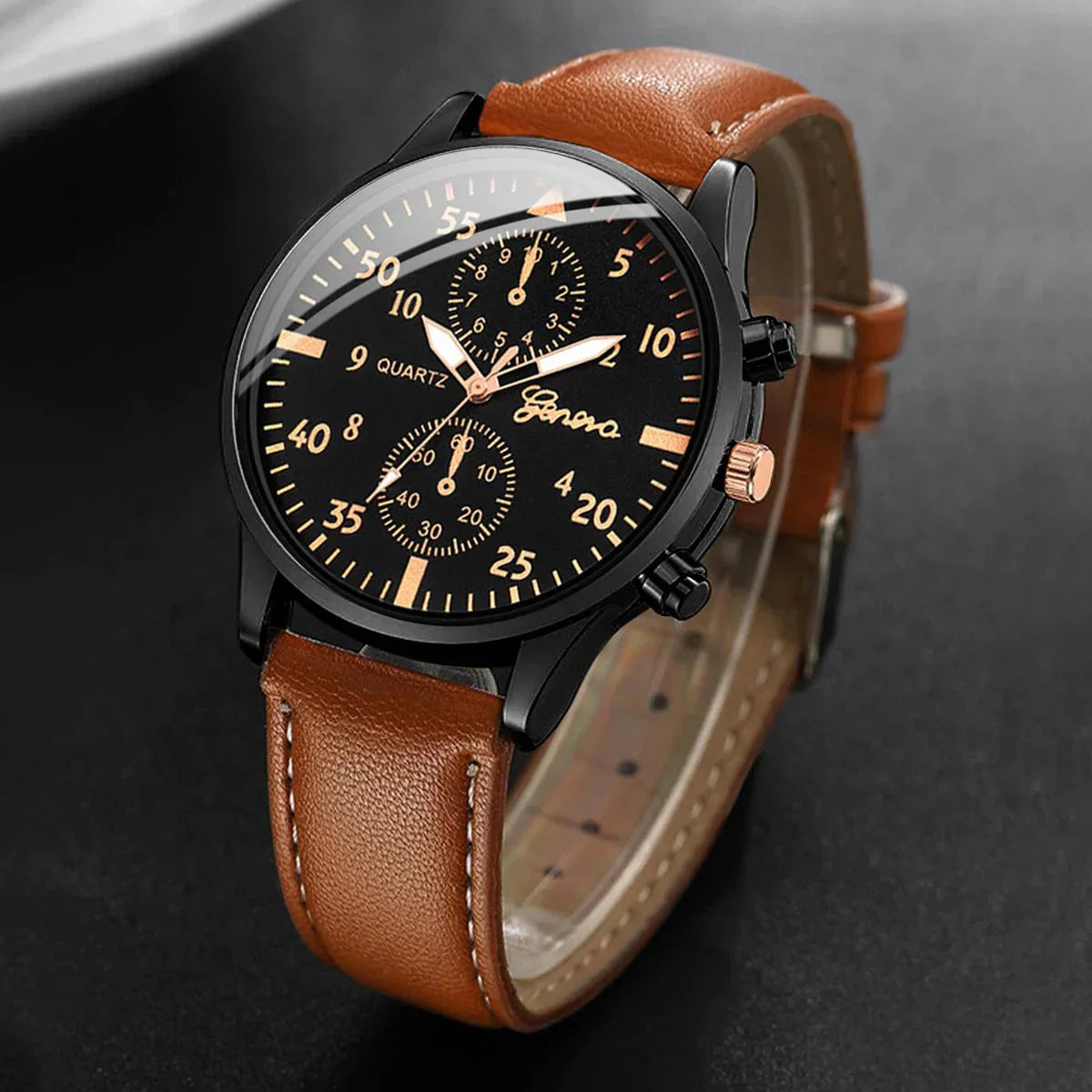 [BUY 1 GET 3 FREE] Geneva Chronos Men's Watch Kit + 3 Bracelets