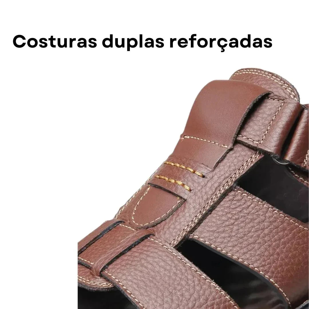 Sandália Masculina Ortopédica de Couro | Allegante Comfort